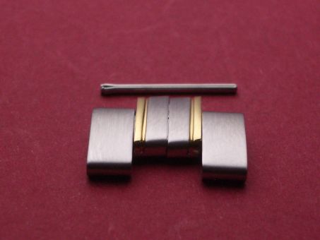 Tissot Verlängerungsglied, Stahl /Gold, 16mm mit Splint 