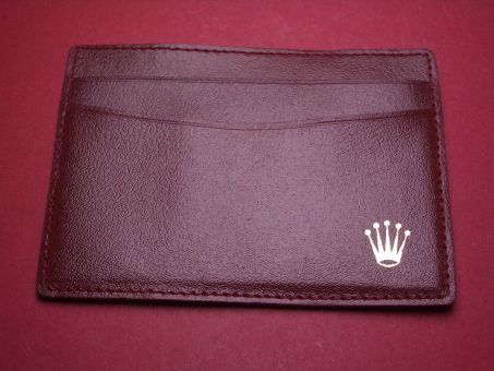 Rolex Leder-Etui, "MONTRES ROLEX S.A. - GENEVE SUISSE 0101.60.34", strukturiert, rot 