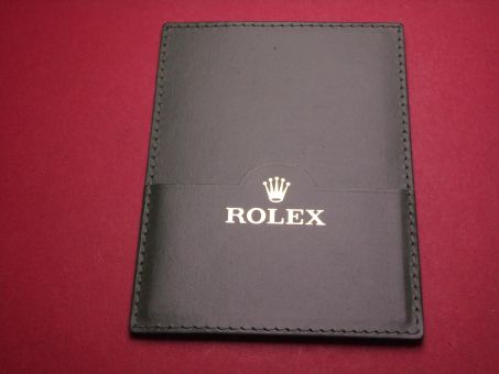 Rolex Leder-Etui, "ROLEX SA - GENEVE SUISSE 30.01.05", glatt, grün 