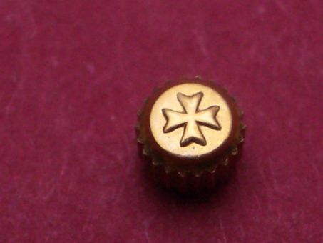 Vacheron Constantin Gold Krone, Ø 2,95mm, Höhe 1,74mm / 2,32mm, Gewinde 0,9mm, Tubus 1,8mm 