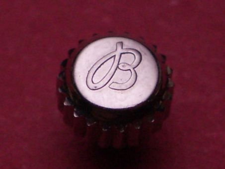 Breitling Krone verschraubt, wasserdicht Stahl Ø 5,0mm, Höhe 2,8mm / 6,55mm, Gewinde 0,9mm 
