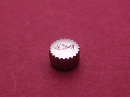 IWC Krone in Stahl, Durchmesser 6,3mm, Gesamthöhe 4,1mm, Gewinde 1,0mm 
