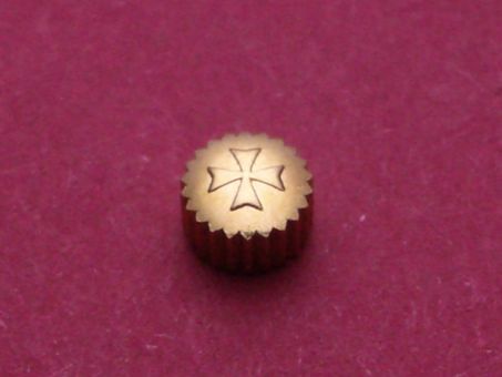 Vacheron Constantin Gold Krone, Ø 4,0mm, Höhe 2,5mm / 2,0mm, Gewinde 0,8mm, Tubus 2,0mm 