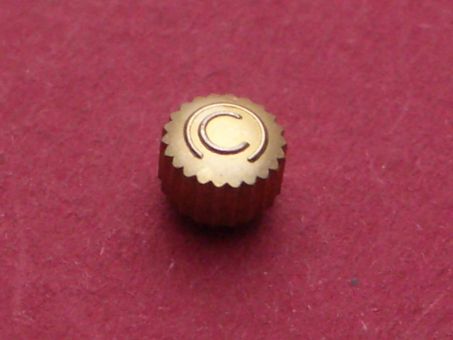 Certina Krone doublé, Ø 4,5mm, Höhe 3,0mm, Gesamthöhe 3,6mm Gewinde 0,9, Tubus 2,0 