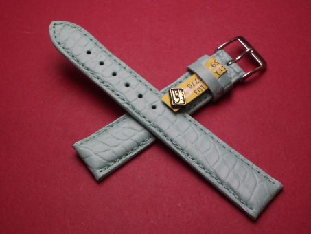 Louisiana Lederarmband, Krokodil, Breite: 18mm im Verlauf auf 16mm, Längen: 117mm & 77mm, Farbe: türkis matt 