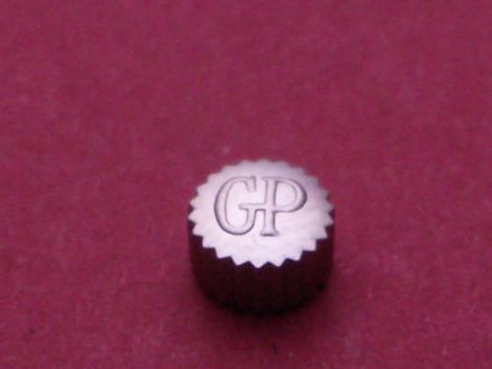Girard Perregaux Stahl Krone, Ø 4,5mm, Höhe 2,84mm, Gewinde 0,9mm, Tubus 2,0mm 