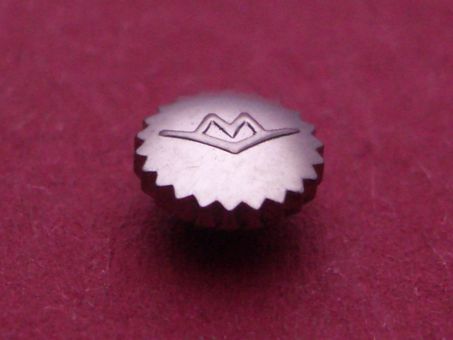 Movado Krone Stahl, Ø 4,6mm, Höhe 2,5mm / 1,2mm, Gewinde 0,9mm, Staubgeschützt 