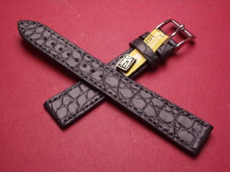 Louisiana Lederarmband, Krokodil, Breite: 16mm im Verlauf auf 14mm, Längen: 108mm & 71mm, Farbe: anthrazit matt 