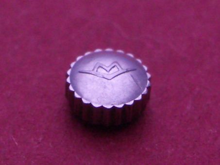 Movado Krone Stahl, Ø 4,3mm, Höhe 2,35mm, Gewinde 0,9mm 