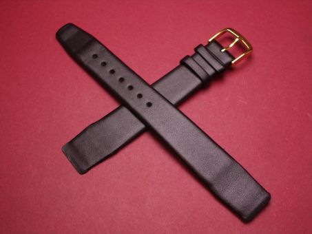 Leder-Armband mit Dornschließe ,Kalbsleder, verschiedene Größen, Farbe: schwarz, für feste Stege 