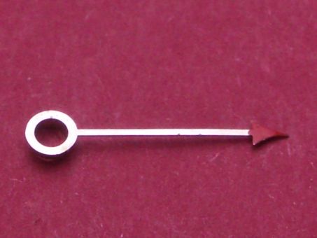 Movado Datumszeiger Stahl mit roter Spitze, Loch-Ø 165, Länge ca. 11,8mm 