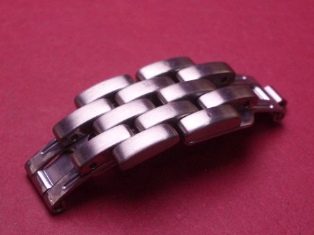 Cartier Faltschließe, Stahl, 16,2mm, mit Anschlussgliedern, gebraucht 