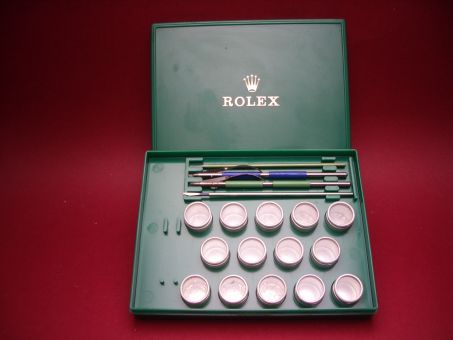 Rolex Werkzeugset mit Gewichtsscheiben für Unruhreifschrauben 