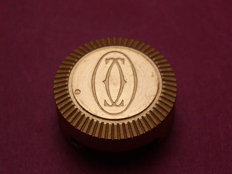 Cartier Batteriefachabdeckung, gelb, Ø 17,76mm, Höhe 7,3mm 