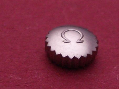 Omega Krone in Stahl, Ø 5,5mm, Höhe 2,4mm, Gewinde 1,2mm, Tubus 2,5mm 