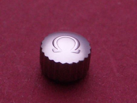 Omega Krone in Stahl, Ø 5,5mm, Höhe 3,8mm, Gewinde 1,2mm, Tubus 2,5mm 