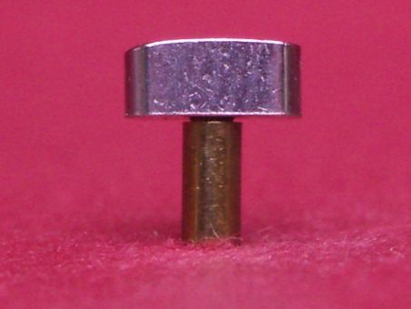 Uhren Chronographen-Drücker Stahl Breite Drücker 5,0mm, Ø-Stift 1,7mm, Gesamthöhe 7,4mm, Höhe Drücker 2,2mm, Stärke 2,0mm 