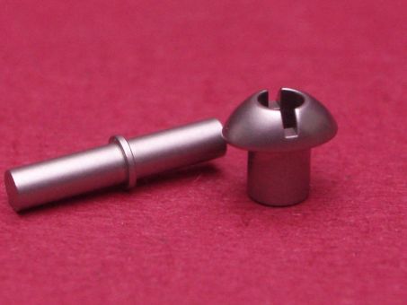 Uhrendrücker Stahl für Glasbodengehäuse zum verstellen der Uhrzeit 