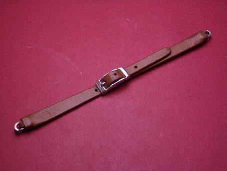 Lederarmband, 8mm-6mm, Farbe: braun, mit Dornschließe 