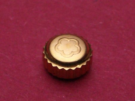 Titoni Krone doublè,  Ø 5,5mm, Höhe 6,2mm / 3,3mm, Tubus 2,5mm, Gewinde 0,9mm 