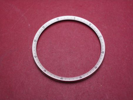 IWC Glasfassung-Innenring, Messing versilbert, Index schwarz, für Portugieser, Ref. IW3712 & IW3714, IWA03717 