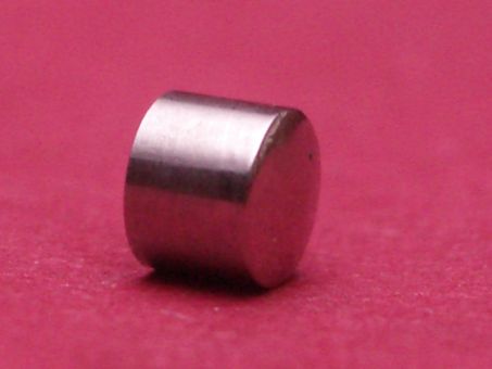 Uhren Drückerhülse  Stahl, Aussen-Ø 3,5mm, Innen-Ø 3,18mm, Gewinde 0,9mm, Gesamthöhe 2,97mm 