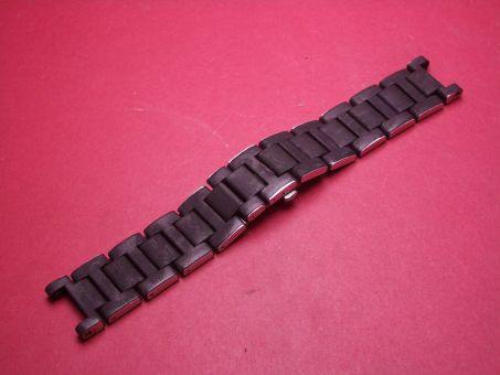 Cartier Armband, Stahl/schwarz, Breite: 21,5mm, Länge: 16cm, mit Faltschließe, gebraucht 