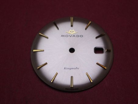Movado Zifferblatt, Ø 29,0mm, für Kaliber 538, Kingmatic Calendar, NOS (New Old Stock) 