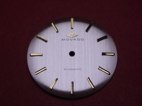 Movado Zifferblatt, Ø 29,4mm, für Kaliber 531, Kingmatic, NOS (New Old Stock) 