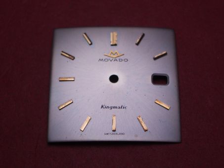 Movado Zifferblatt, Ø 26,1mm, für Kaliber 538, Kingmatic, NOS (New Old Stock) 