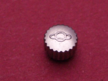 Enicar Krone Stahl Ø 4,45mm Höhe 3,35mm / 2,85mm, Tubus 2,0mm, Gewinde 0,9mm 