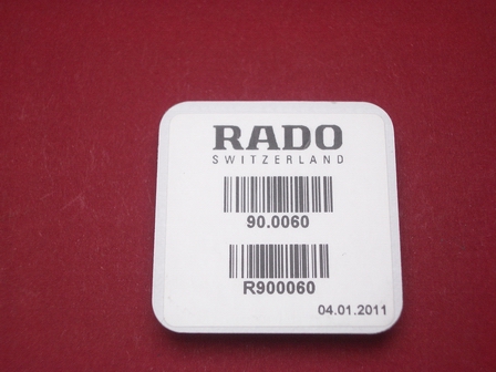 Rado Wasserdichtigkeitsset 0060 für Gehäusenummer 152.0332.3 & 152.0336.3 