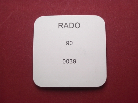 Rado Wasserdichtigkeitsset 0039 für Gehäusenummer 636.0308.3 & 648.0408.3 