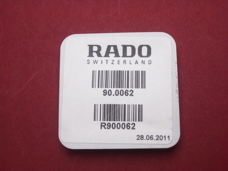 Rado Wasserdichtigkeitsset 0062 für Gehäusenummer 153.0334.3 & 153.0337.3 ... 