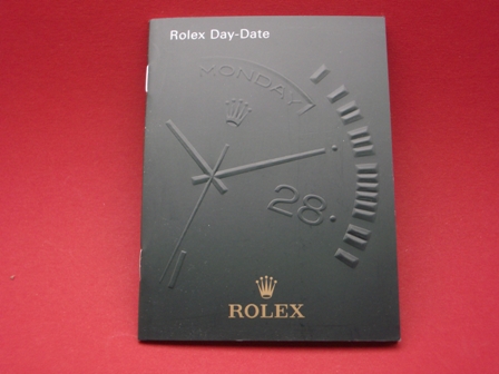 Rolex Day-Date Booklet NOS mit verschiedenem Druckdatum als Zubehör Druckdatum04.2000