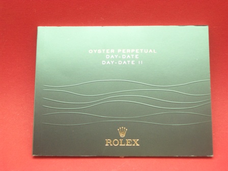 Rolex Day-Date, Day-Date II Booklet NOS mit verschiedenem Druckdatum als Zubehör Druckdatum 11.2012