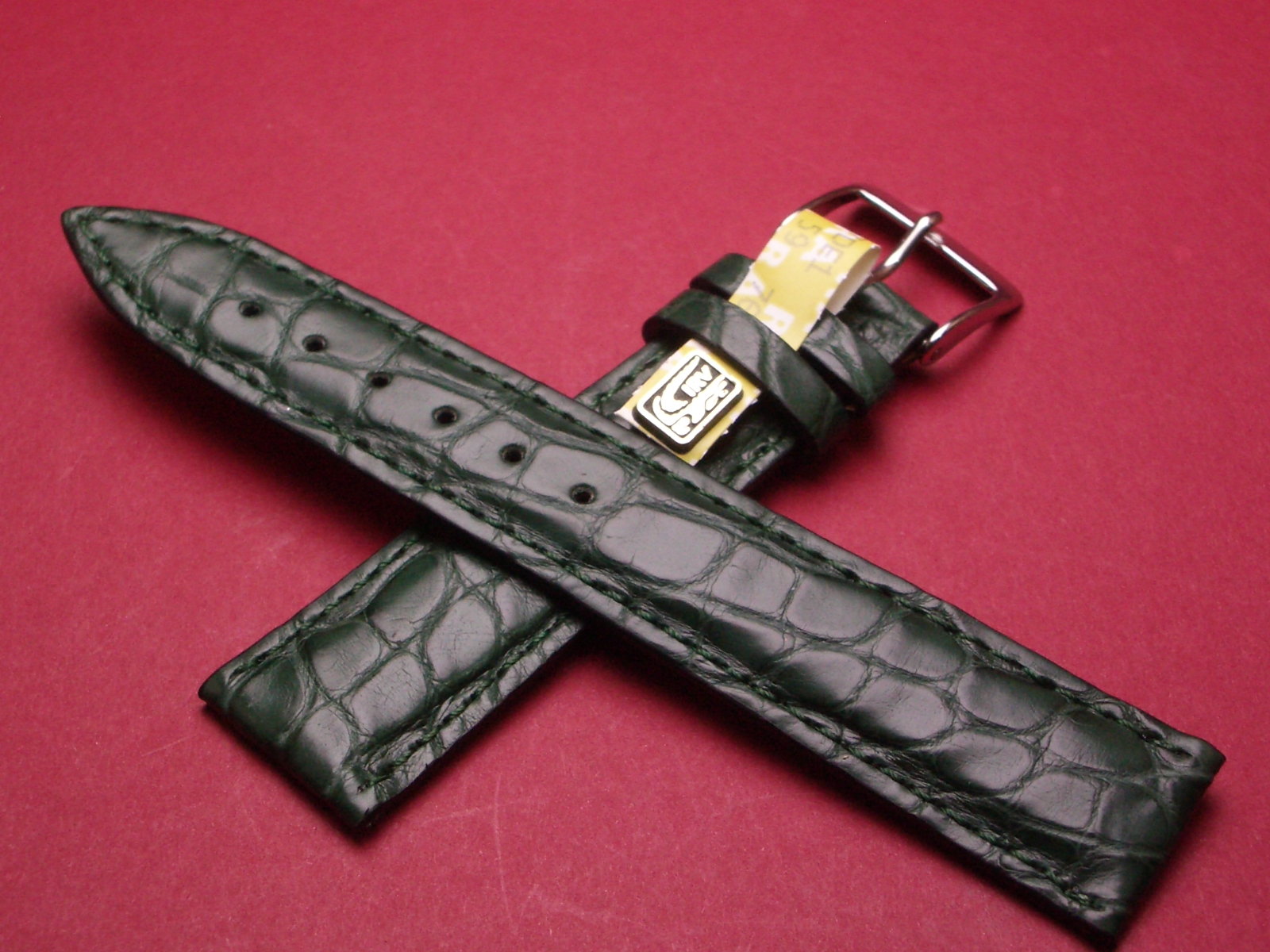 Uhren Römer | Louisiana Krokodil-Leder-Armband, 20mm im Verlauf auf 18mm  Farbe: Grün | Ersatzteile, Werkzeug und alles für den Uhrmacherbedarf